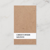 印刷されたモダンクラフト紙ホワイトコンサルタント 名刺 (正面)