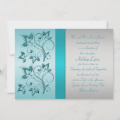 印刷されたリボンの水、銀製の菓子16のパーティーの招待 招待状 (裏面)