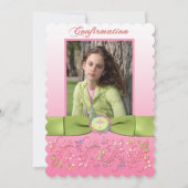 印刷されたリボンの確認の写真の招待状 招待状 (正面)