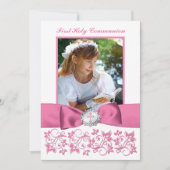 印刷されたリボンの聖餐式の写真は感謝していしています サンキューカード (正面)