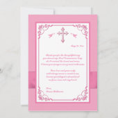 印刷されたリボンの聖餐式の写真は感謝していしています サンキューカード (裏面)