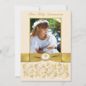 印刷されたリボンの聖餐式の写真は感謝していしています サンキューカード (正面)