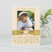 印刷されたリボンの聖餐式の写真は感謝していしています サンキューカード (スタンド正面)