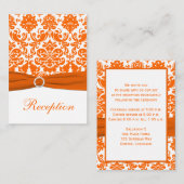 印刷されたリボンオレンジ色のダマスクのエンクロージャカード エンクロージャーカード (正面/裏面)