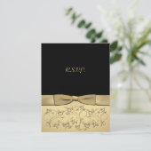 印刷されたリボンカード50年の記念日RSVP 出欠カード (スタンド正面)