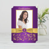 印刷されたリボンチケット型確認写真 招待状 (スタンド正面)