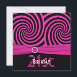 印刷されたリボンピンクと黒の渦巻き旋回21st誕生日 招待状<br><div class="desc">このシックモダンなホットピンクとブラックの21th誕生日パーティの招待状は、ピンクのプリントリボンとプリントダイヤモンドバックルを持っている。これは基本的な紙に示されているが、"氷"の中の金属紙に特によく輝く。すべての文字はカスタマイズ可能で、自分に合わせて変更または削除できる。このもしデザインスタイルには、送料、rsvpカード、テーブル番号カード、座席表などの他のアイテムが必要な場合は、niteowlstudio@gmail.com宛てにリクエストをメールでお送りください。</div>