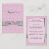 印刷されたリボンピンクグレーダマスクのエンクロージャカード エンクロージャーカード (正面/裏面)