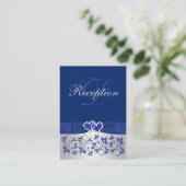 印刷されたリボンブルー、シルバーフローラエンクロージャカード エンクロージャーカード (スタンド正面)