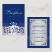 印刷されたリボンブルー、シルバーフローラエンクロージャカード エンクロージャーカード (正面/裏面)