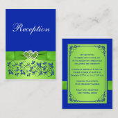 印刷されたリボンブルー、緑のフローラエンクロージャカード エンクロージャーカード (正面/裏面)