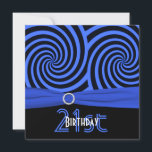 印刷されたリボンブルー、黒い渦巻き旋回21st誕生日 招待状<br><div class="desc">このシックモダンなコバルトブルーとブラックの21th誕生日パーティの招待状は、ブループリントリボンとプリントダイヤモンドバックルを有する。これは基本的な紙に示されているが、"氷"の中の金属紙に特によく輝く。すべての文字はカスタマイズ可能で、自分に合わせて変更または削除できる。このもしデザインスタイルには、送料、rsvpカード、テーブル番号カード、座席表などの他のアイテムが必要な場合は、niteowlstudio@gmail.com宛てにリクエストをメールでお送りください。</div>