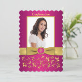 印刷されたリボンホタテのエッジ確認写真 招待状 (スタンド正面)