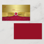 印刷されたリボンレッド、金ゴールドフローラプレイスカード プレイスカード (正面/裏面)