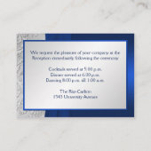 印刷されたリボン海軍シルバーダマスクのエンクロージャカード エンクロージャーカード (裏面)