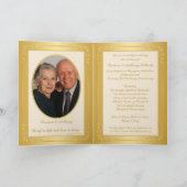 印刷されたリボン第75の結婚記念日の招待状 招待状 (内部)