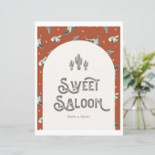 印刷されたワイルドウェスト甘いサロンの看板 (スタンド正面)