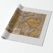 印刷されたヴィンテージマップ ラッピングペーパー (アンロールド)