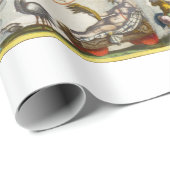 印刷されたヴィンテージマップ ラッピングペーパー (ロールコーナー)