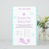 印刷された人魚の赤ちゃんシャワーゲーム (スタンド正面)