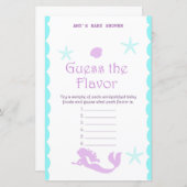 印刷された人魚の赤ちゃんシャワーゲーム (正面/裏面)