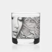 印刷された岩ガラス：すべての美しいを魅了 ウイスキーグラス (裏面)