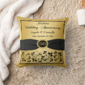 印刷された弓第50記念日の二重写真の枕3 クッション (ブランケット)