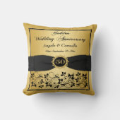 印刷された弓第50記念日の二重写真の枕3 クッション (正面)