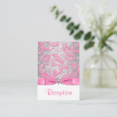 印刷された弓-冬の不思議の国のバルミツワーの挿入物 エンクロージャーカード (スタンド正面)