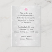 印刷された弓-冬の不思議の国のバルミツワーの挿入物 エンクロージャーカード (裏面)