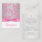 印刷された弓-冬の不思議の国のバルミツワーの挿入物 エンクロージャーカード (正面/裏面)