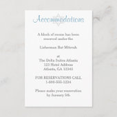 印刷された弓-冬の不思議の国のバルミツワーの挿入物 エンクロージャーカード (裏面)