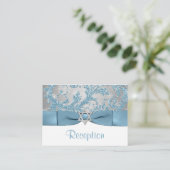 印刷された弓-冬の不思議の国のバルミツワーの挿入物 エンクロージャーカード (スタンド正面)