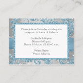 印刷された弓-冬の不思議の国のバルミツワーの挿入物 エンクロージャーカード (裏面)