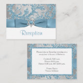 印刷された弓-冬の不思議の国のバルミツワーの挿入物 エンクロージャーカード (正面/裏面)