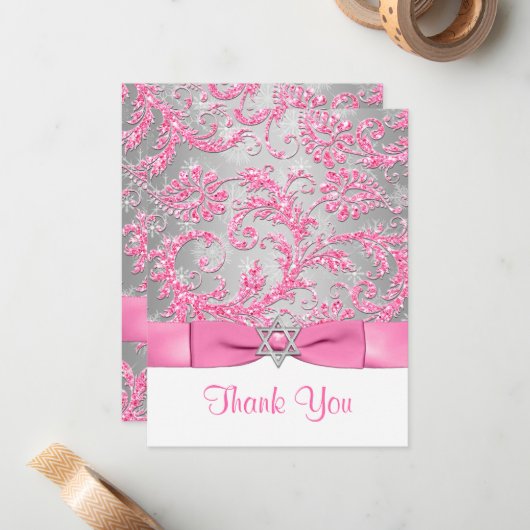 印刷された弓-冬の不思議の国はノート感謝していしています ノートカード (正面/裏面インサイチュ)