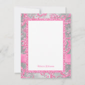 印刷された弓-冬の不思議の国はノート感謝していしています ノートカード (裏面)