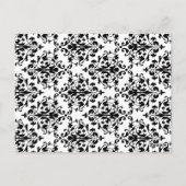 印刷された王室の青いリボンダマスクのテーブル番号カード ポストカード (裏面)