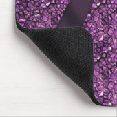 印刷された紫色の宝石及びハートの宝石 マウスパッド (コーナー)