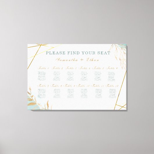 印刷された緑の金ゴールドシーティンググラフフォームボードキャンバス キャンバスプリント (正面)