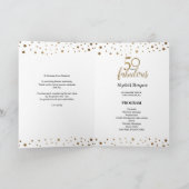 印刷された金ゴールド紙吹雪50と素晴らしい誕生日 プログラム (内部)