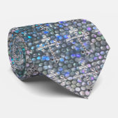 印刷された銀製のきらきら光るな十字 ネクタイ (ロール)