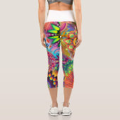 印刷された高い腰のカプリス カプリレギンス (裏面)