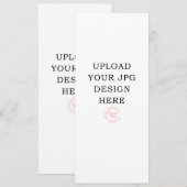 印刷された4" x 9" ウェディングプログラム 招待状 (正面/裏面)