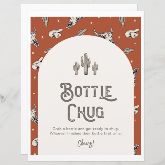 印刷された8x10西シャワーボトルChung Sign (正面/裏面)