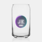 印刷されたCan Glass JK 2021ピンクのティール(緑がかった色)ロゴ ガラス缶 (裏面)