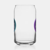 印刷されたCan Glass JK 2021ピンクのティール(緑がかった色)ロゴ ガラス缶 (右)