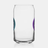 印刷されたCan Glass JK 2021ピンクのティール(緑がかった色)ロゴ ガラス缶 (左)