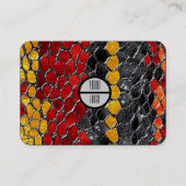 印刷されたSnakeskinデザイン、3.5インチx 2.0インチ 名刺 (裏面)