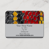 印刷されたSnakeskinデザイン、3.5インチx 2.0インチ 名刺 (正面)